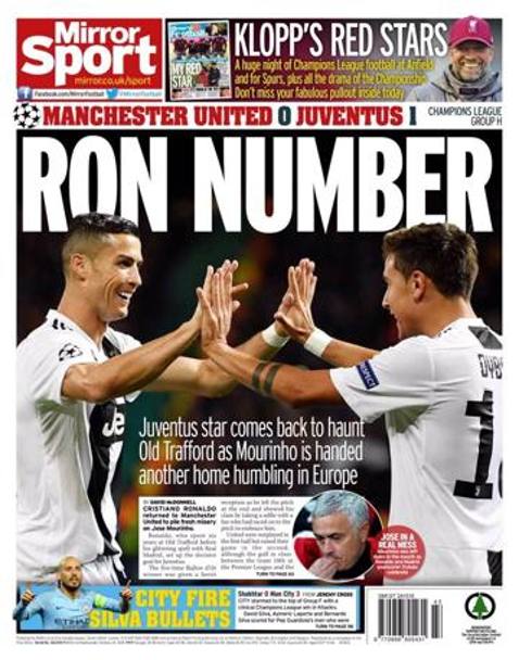 Mirror Sport - “Il numero di Ronaldo. 